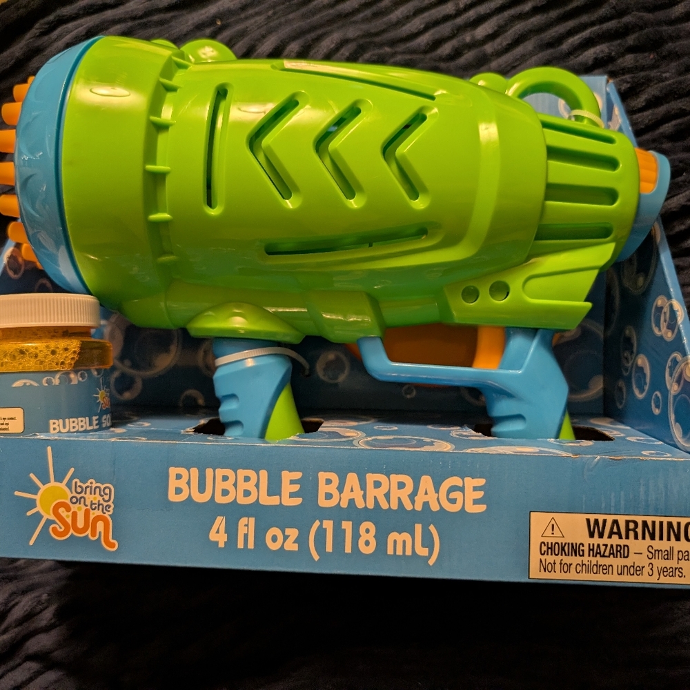 New Green and Blue Bubble Barrage Toy